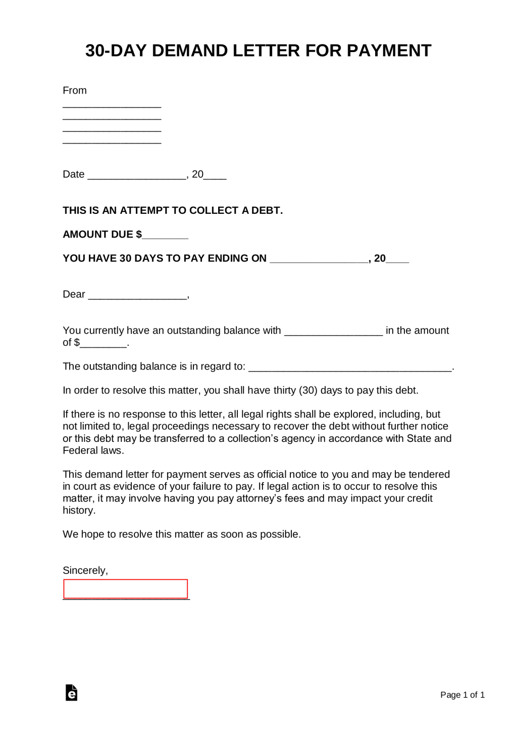 Picture of: Free Demand Letter Templates () – with Samples – PDF  Word – eForms