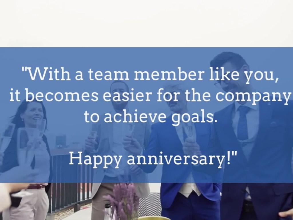 Picture of: Happy Work Anniversary Quotes, Wishes, and Sample Messages
