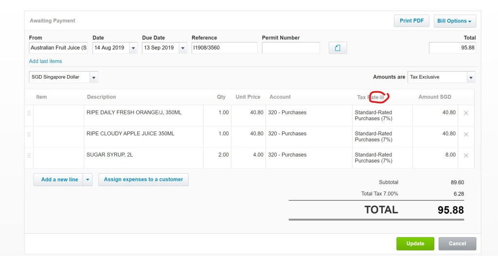 Picture of: How to manually adjust the GST amount when creating a new Spend