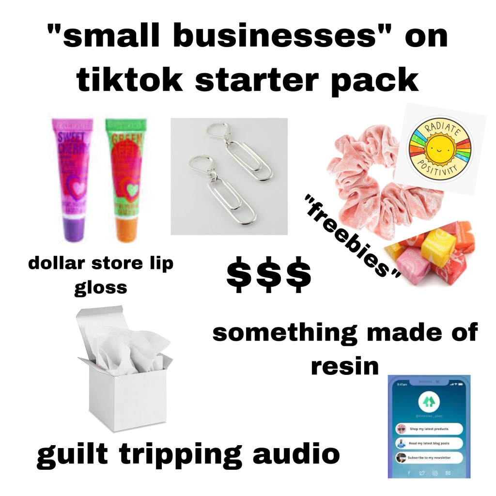 Picture of: small businesses” on tiktok starter pack : r/starterpacks
